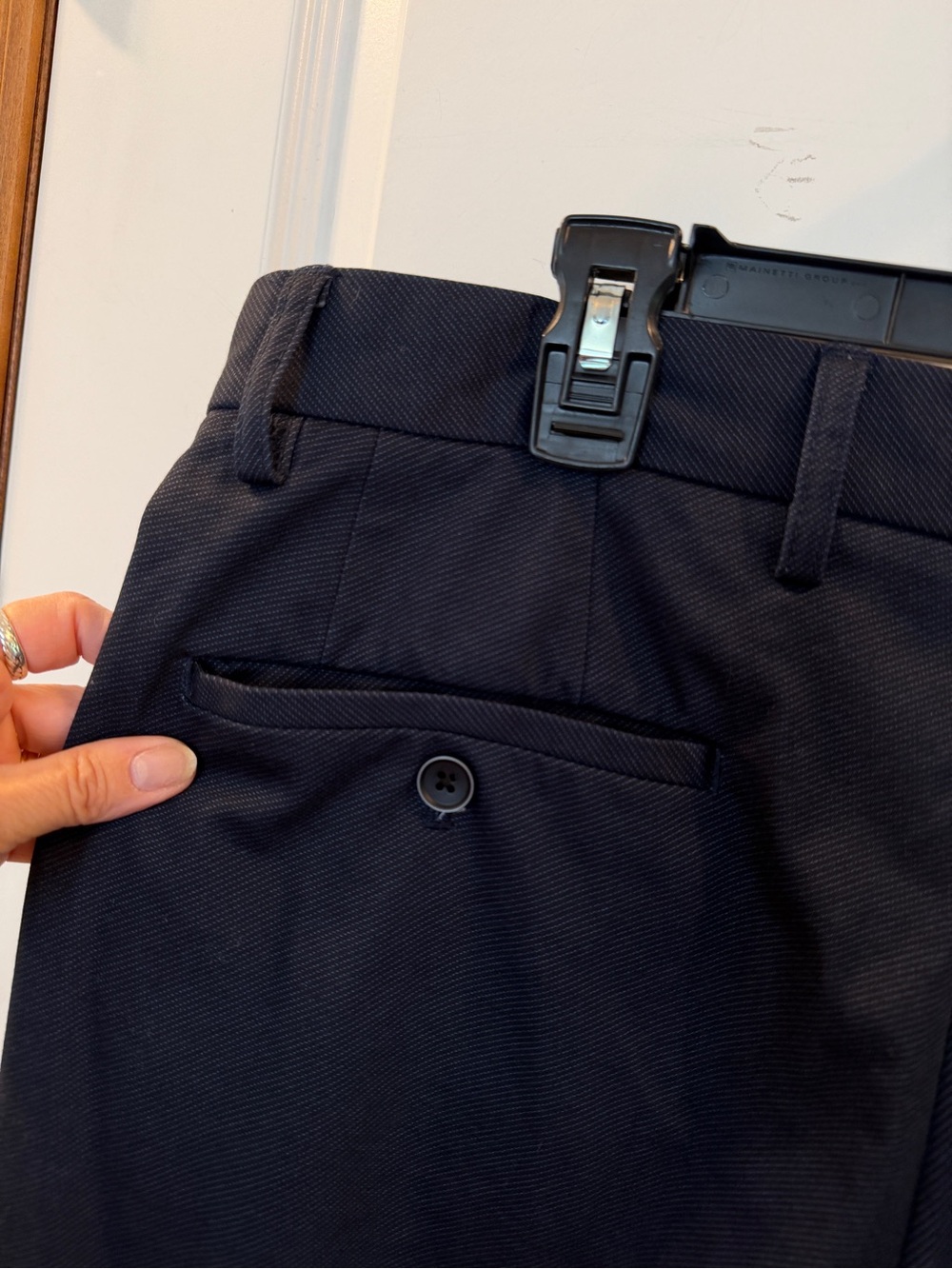 Robert Barakett Black Flat-Front Performance Shorts W/Inseam 8 - Picture 4 of 8